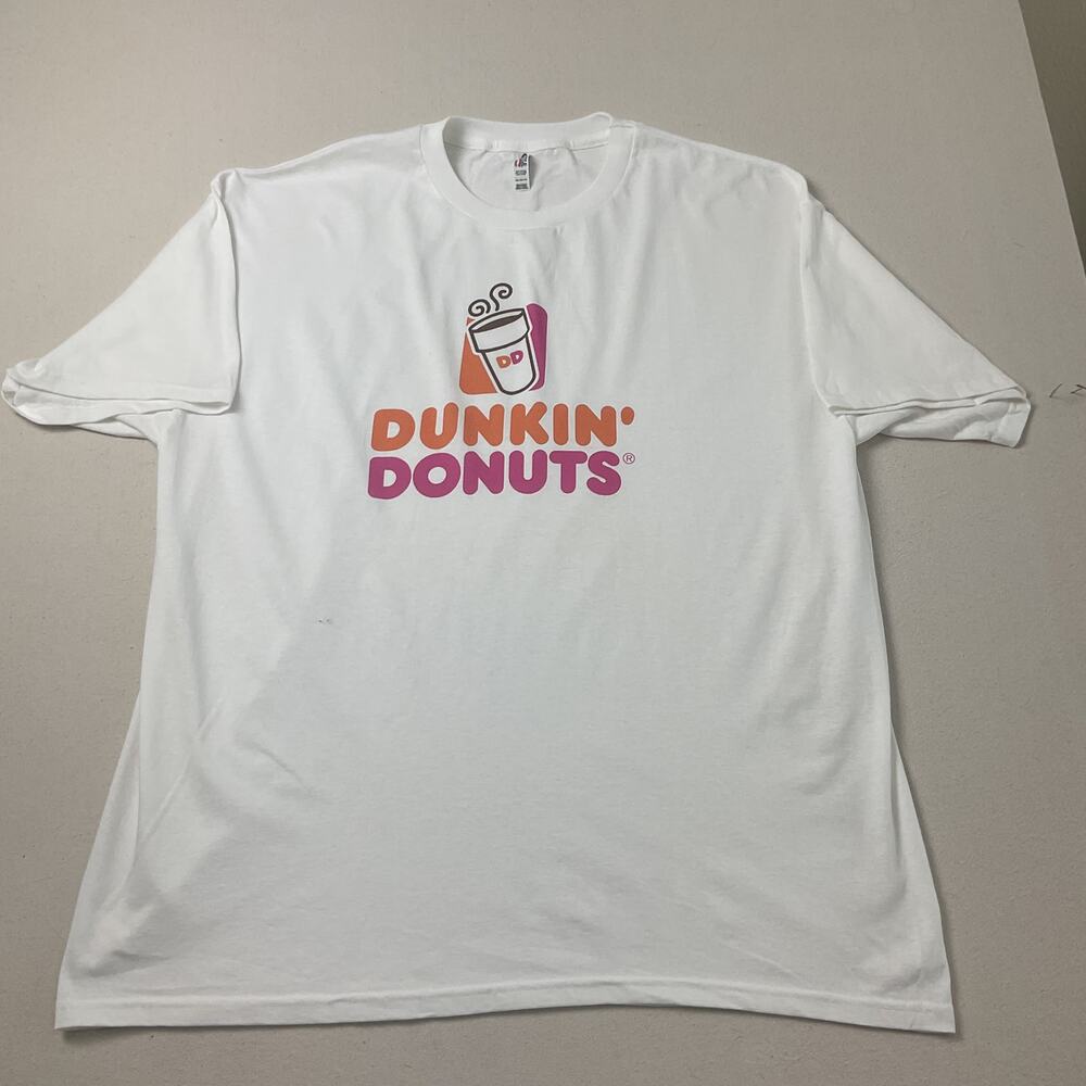 Classic Dunkin Donuts Alstyle Apparel White T Shirt Adult 2XL